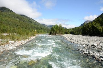 A beautiful view in the mountains of the Eastern Sayan.