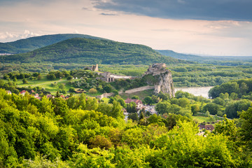 Ruins of castle Devin on Danube river, Bratislava, Slovakia