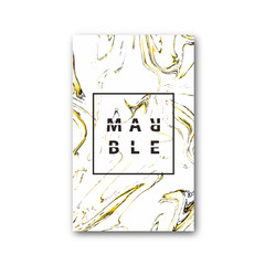 Vector realistic isolated brochure with marble and liquid cover for decoration on the white background.