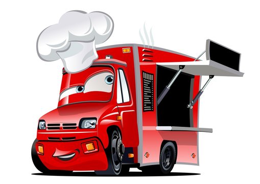 Cartoon food truck