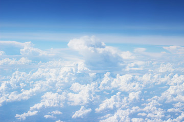 Blue sky with white clouds abstract background