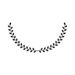 Laurel Wreath floral ancient emblem. Heraldic vector design element. Retro style label, heraldry logo.