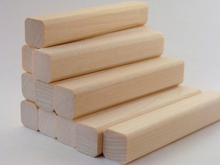 Knitted dog toy in the hands of a boy