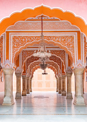 Jaipur city palace in Jaipur city, Rajasthan, India. An UNESCO world heritage know as beautiful...