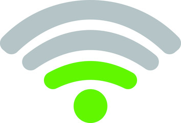 Round Blue Signal icon of radio wave status 2