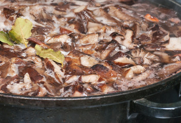 Mushroom soup, preparation process