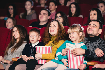 Happy family in the movie