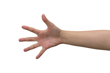 Hand symbol  isolated on white background