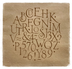 Vintage alphabet kraft