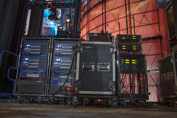 sound equipment at the concert