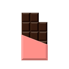 Realistic chocolate bar isolated on white background. Packaging. Mock up. Vector illustration.