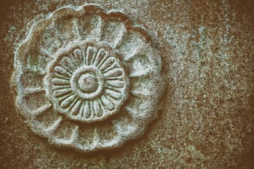 Ornate stone texture, circle rock shape, background for web site or mobile devices