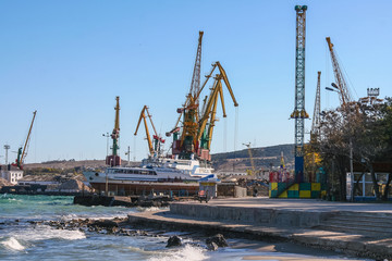 Embankment in the city of Feodosiya