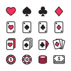 Poker icon set