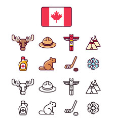 Canada icons set © sudowoodo