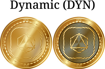 Set of physical golden coin Dynamic (DYN)