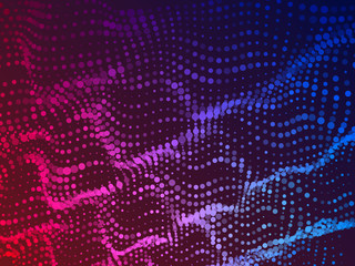 Abstract color noise background. Wavy structure with  dots.