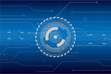hud interface with circuit line