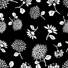 pattern of the decorative garden flowers