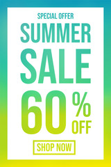 Multicoloured poster for Summer Sale. Vector.