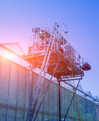 Top cleaner greenhouse machine. Roof deck cleaner.