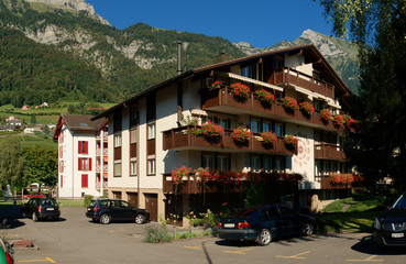 Obraz premium Chalets in Walenstadt