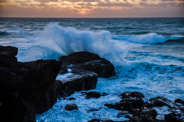 Waves crashing in Guincho