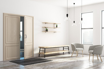 White hallway interior