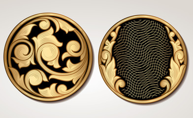 Golden ornate decorative design
