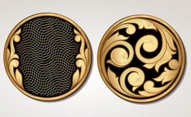 Golden ornate decorative design