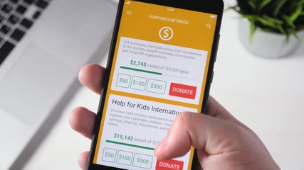 Making Charity Donation To International NGO Using Smartphone App