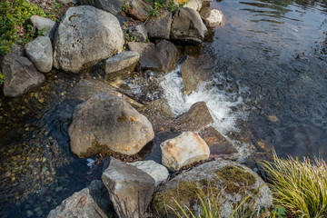 Flowing Water And Rocks