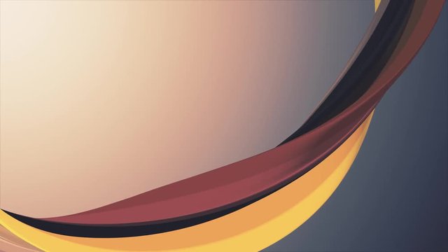 Soft colors 3D curved marshmallow rope candy seamless loop abstract shape animation background new quality universal motion dynamic animated colorful joyful video footage