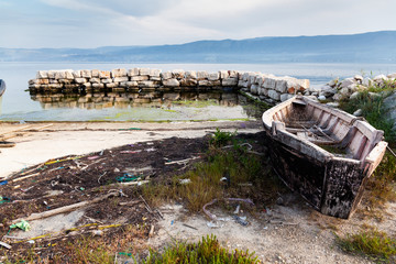 Varano lake  Puglia  Gargano Italy