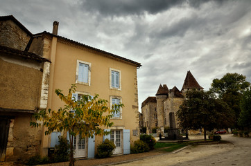 Fototapeta na wymiar Saint-Jean-de-Cole is a medieval village in the north of the Dordogne, France