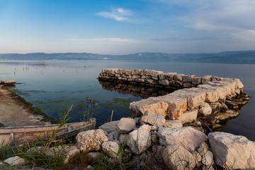 Varano lake  Puglia  Gargano Italy