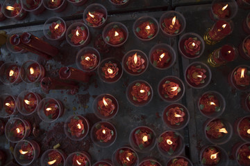 Buddha prayer candle light and peace