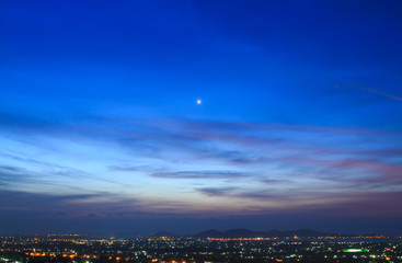 Beautiful sky at twilight time for background