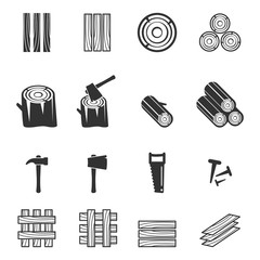 wood icon vector illustration