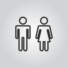 man and woman icon isolated vector illustration