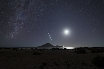 Pan de Azúcar, is located between the region of Atacama and Antofagasta, Chile. This Photograph was captured during the night of the end of August of 2017 © MAV Drone