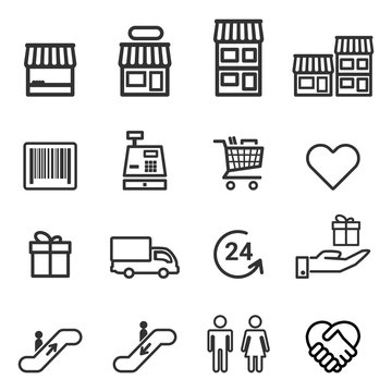 Supermarket And Shopping Icon