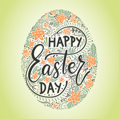 Easter vector lettering card.