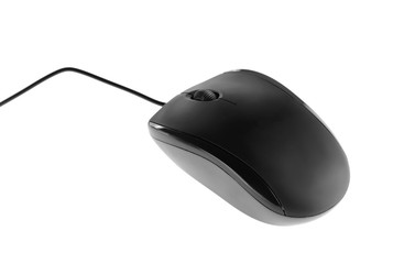 Modern computer mouse on white background