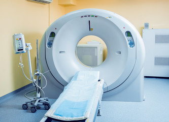Computer tomography diagnostics in medical center.