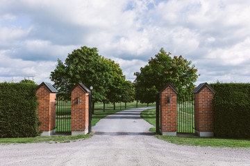 Gateway to the mansion in Nykopping, Sweden