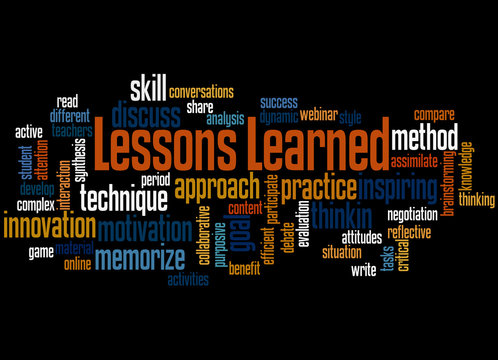 Lessons learned word cloud concept 2