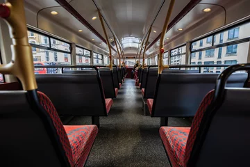 Fotobehang inside the red bus in London © andrea