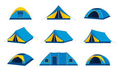 Vector camping tent icons