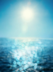 Abstract sea and ocean blurred summer background.